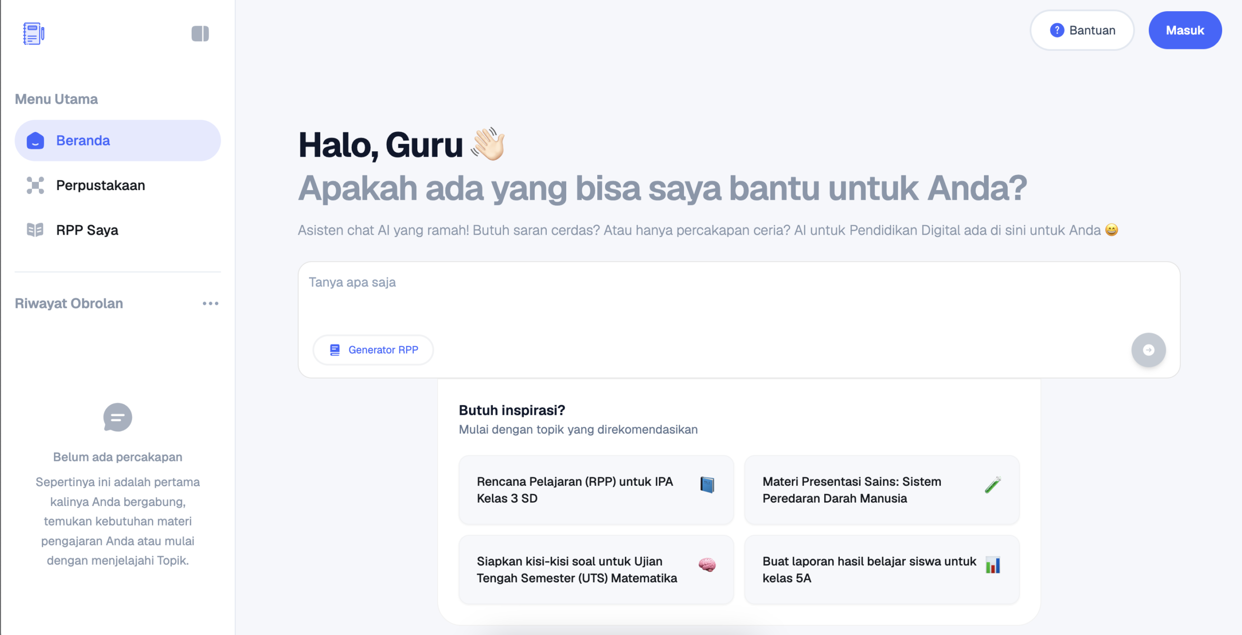 Portal Login AI Guru RPP