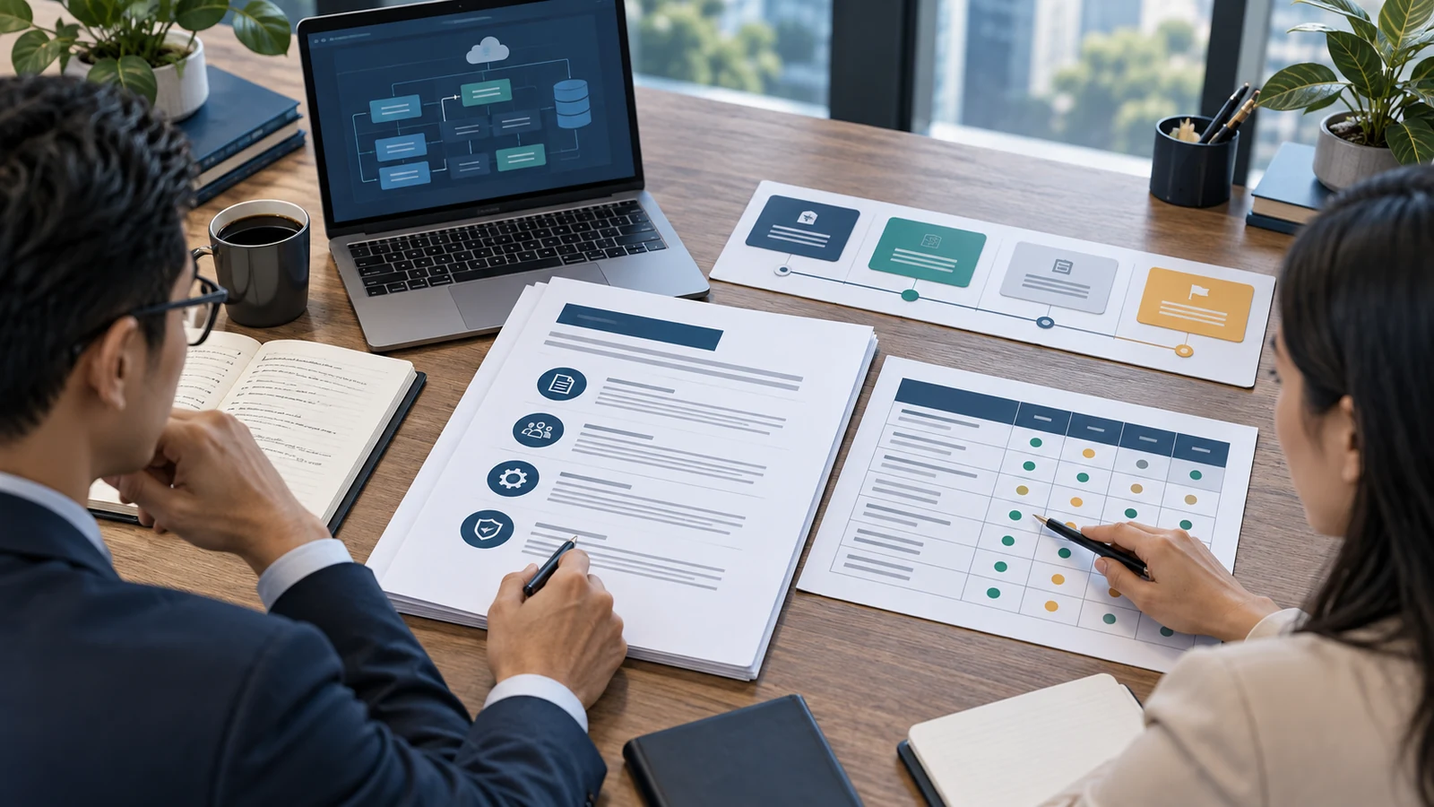 Tim procurement dan IT menyusun RFP pengembangan software serta matriks evaluasi vendor