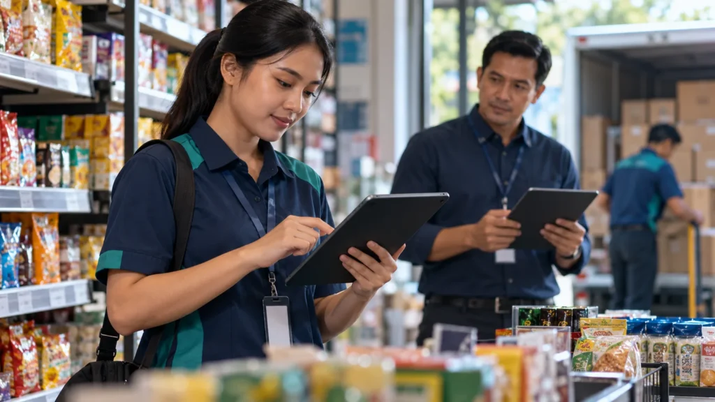 Tim sales distributor menggunakan sistem untuk memantau kunjungan order dan target